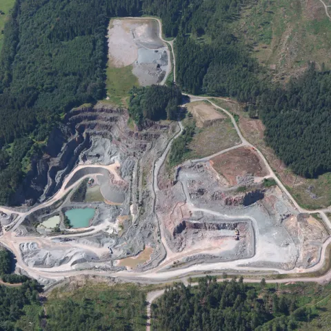 Ariel photo of Ghyll Scaur Quarry